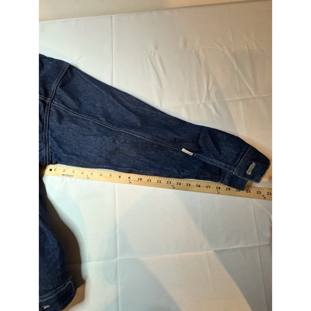 Y2K Kno' Betta Denim Jacket Sz Medium Blue With Back Mouse Patch  Hip Hop - Picture 16 of 16